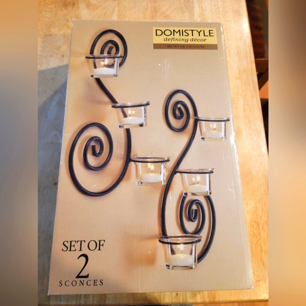 NIB Domistyle set of 2 Sconces
